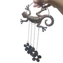 Ver imagem 4 de Sino Dos Ventos Lagarto Flores Kit 3 Unidades Jardim Varanda Enfeite Quintal Decoraçao Rustico