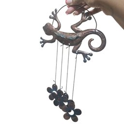 Sino Dos Ventos Lagarto Flores Kit 3 Unidades Jardim Varanda Enfeite Quintal Decoraçao Rustico - 4