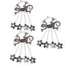 Ver imagem 1 de Sino Dos Ventos Lagarto Flores Kit 3 Unidades Jardim Varanda Enfeite Quintal Decoraçao Rustico