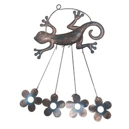 Sino Dos Ventos Lagarto Flores Kit 3 Unidades Jardim Varanda Enfeite Quintal Decoraçao Rustico - 5