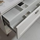 Ver imagem 6 de Gabinete para Banheiro com Tampo Cuba e Espelheira Organica 80cm Retro Mdf Branco Milano - On Mó