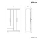 Ver imagem 6 de Guarda Roupa Olímpia 04 Portas com Espelho Mdp Albatroz Móveis