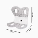 Ver imagem 2 de Almofada Apoio Lombar Cadeira Correção Coluna M - Cinza