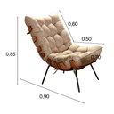 Ver imagem 3 de Poltrona Base Fixa para Sala de Estar Costela Marrom