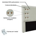 Ver imagem 7 de Kit Cabeceira Recamier Solteiro 0,90m Cinza Prata