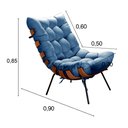 Ver imagem 3 de Poltrona Base Fixa para Sala de Estar Costela
