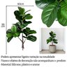 Kit 2 Plantas Artificiais Ficus Lyrata Premium Toque Realista Decoração Residencial e Corporativa - 2