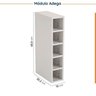 Cozinha Modulada 8 Peças com Tampo com Rodapé 4 Aéreos e 4 Balcões Ipanema CabeCasa MadeiraOriginals - 12