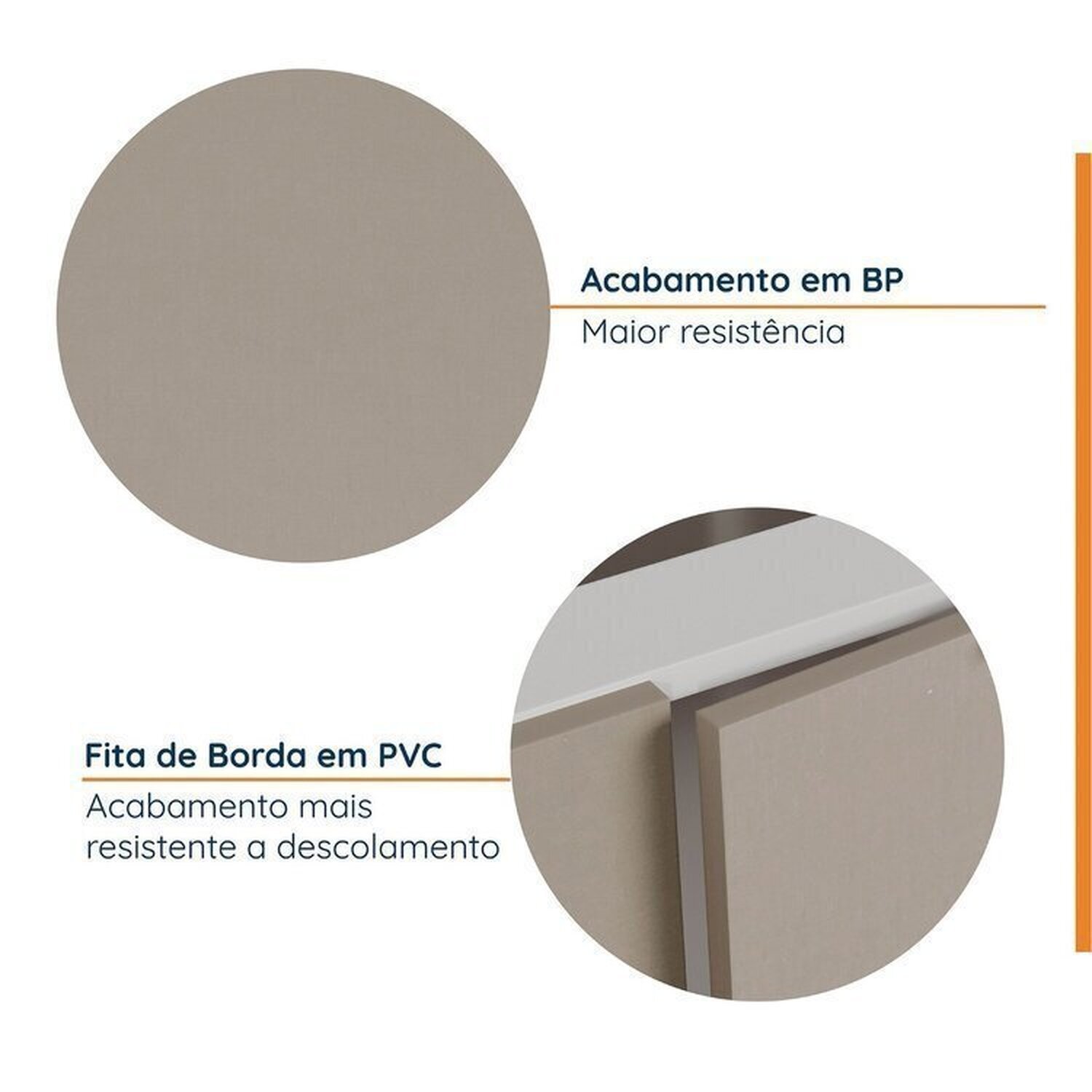 Cozinha Modulada 8 Peças com Tampo com Rodapé 4 Aéreos e 4 Balcões Ipanema CabeCasa MadeiraMadeira - 5