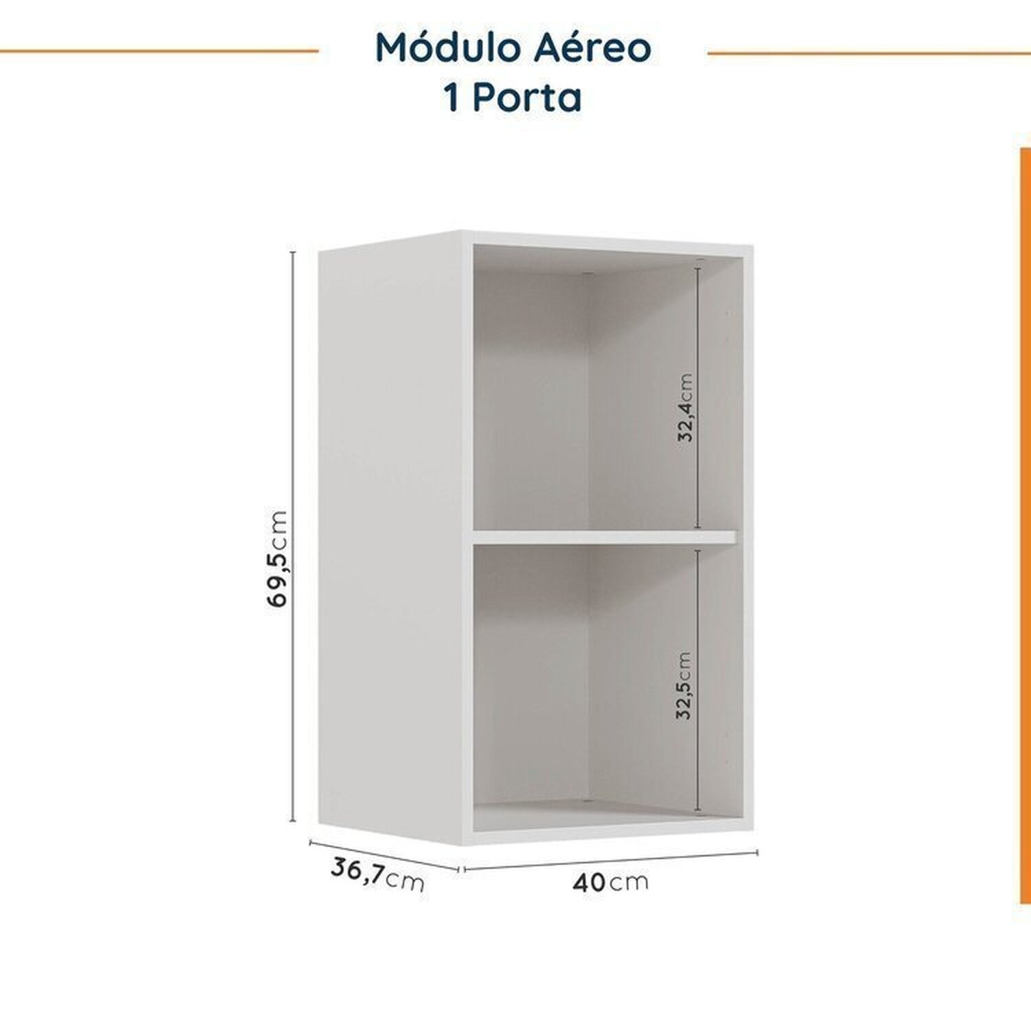 Cozinha Modulada 8 Peças com Tampo com Rodapé 4 Aéreos e 4 Balcões Ipanema CabeCasa MadeiraMadeira - 14