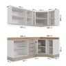 Cozinha Modulada 8 Peças com Tampo com Rodapé 4 Aéreos e 4 Balcões Ipanema CabeCasa MadeiraOriginals - 4