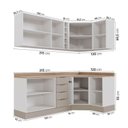 Ver imagem 4 de Cozinha Planejada 8 Peças com Tampo com Rodapé 4 Aéreos e 4 Balcões Ipanema CabeCasa MadeiraOriginals Marrom/Fendi Trama