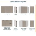 Ver imagem 3 de Cozinha Planejada 8 Peças sem Tampo sem Rodapé 4 Aéreos e 4 Balcões Ipanema CabeCasa MadeiraOriginals Marrom/Fendi Trama