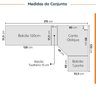 Cozinha Modulada 8 Peças sem Tampo sem Rodapé 4 Aéreos e 4 Balcões Ipanema CabeCasa MadeiraOriginals - 2