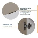 Ver imagem 6 de Cozinha Planejada 8 Peças sem Tampo sem Rodapé 4 Aéreos e 4 Balcões Ipanema CabeCasa MadeiraOriginals Marrom/Fendi Trama
