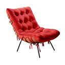 Ver imagem 2 de Poltrona Base Fixa para Sala de Estar Costela Vermelho