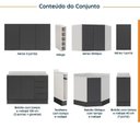 Ver imagem 3 de Cozinha Modulada 8 Peças com Tampo com Rodapé 4 Aéreos e 4 Balcões Ipanema CabeCasa MadeiraOriginals