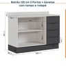 Cozinha Modulada 8 Peças com Tampo com Rodapé 4 Aéreos e 4 Balcões Ipanema CabeCasa MadeiraOriginals - 15