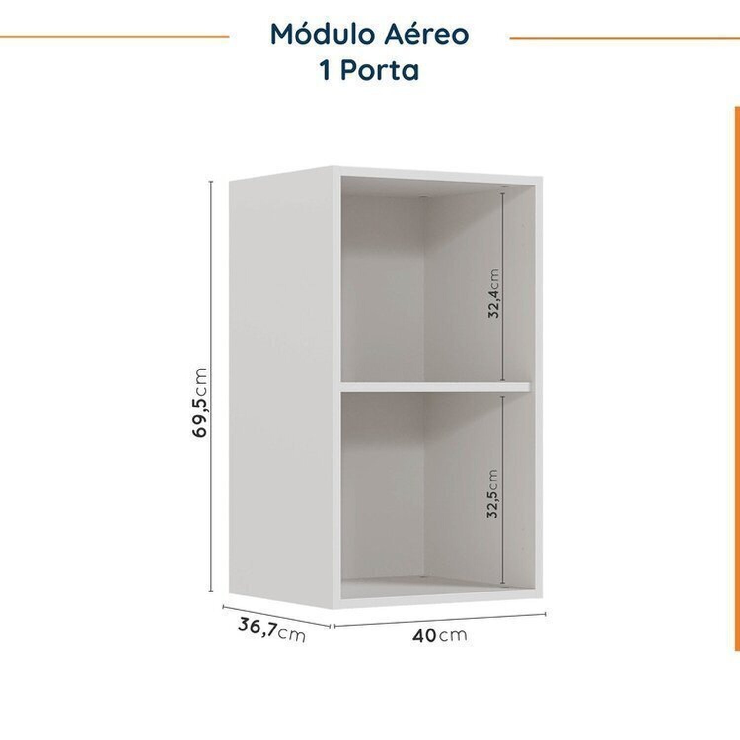 Cozinha Modulada 8 Peças com Tampo com Rodapé 4 Aéreos e 4 Balcões Ipanema CabeCasa MadeiraMadeira - 14