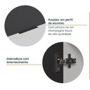 Ver imagem 6 de Cozinha Modulada 8 Peças com Tampo com Rodapé 4 Aéreos e 4 Balcões Ipanema CabeCasa MadeiraOriginals Cinza/Grafite Trama