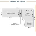Ver imagem 2 de Cozinha Modulada 8 Peças com Tampo com Rodapé 4 Aéreos e 4 Balcões Ipanema CabeCasa MadeiraOriginals