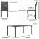 Ver imagem 2 de Conjunto 6 Cadeiras Cannes Corda Náutica e Mesa Retangular Ripada 2,00m em Alumínio para Edícula, Ja