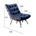Ver imagem 3 de Poltrona Base Fixa para Sala de Estar Costela