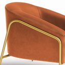 Ver mais imagens de Poltrona Sala Industrial Alta Dourado Kit 2 Stella Sintético Pu Nozes D03 - D’Rossi