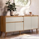 Ver imagem 5 de Aparador Buffet Ravi Nature Off White Plla