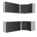 Ver mais imagens de Cozinha Modulada 8 Peças sem Tampo sem Rodapé 4 Aéreos e 4 Balcões Ipanema CabeCasa MadeiraOriginals