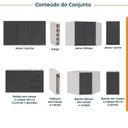 Ver imagem 3 de Cozinha Modulada 8 Peças sem Tampo sem Rodapé 4 Aéreos e 4 Balcões Ipanema CabeCasa MadeiraOriginals