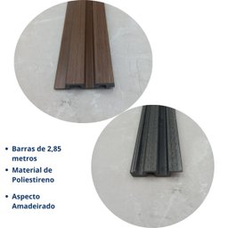 Painel Ripado Canis Wide Poliestireno Px - 2,85mx10,5cm - 2