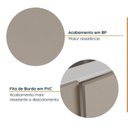 Ver imagem 5 de Cozinha Planejada 8 Peças com Tampo com Rodapé 4 Aéreos e 4 Balcões Ipanema CabeCasa MadeiraOriginals Marrom/Fendi Trama/Acácia