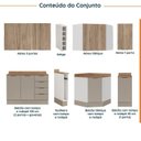 Ver imagem 3 de Cozinha Planejada 8 Peças com Tampo com Rodapé 4 Aéreos e 4 Balcões Ipanema CabeCasa MadeiraOriginals Marrom/Fendi Trama/Acácia
