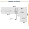 Cozinha Modulada 8 Peças com Tampo com Rodapé 4 Aéreos e 4 Balcões Ipanema CabeCasa MadeiraOriginals - 2