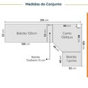 Ver imagem 2 de Cozinha Modulada 8 Peças com Tampo com Rodapé 4 Aéreos e 4 Balcões Ipanema CabeCasa MadeiraOriginals