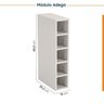 Cozinha Modulada 8 Peças com Tampo com Rodapé 4 Aéreos e 4 Balcões Ipanema CabeCasa MadeiraOriginals - 12