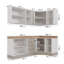 Ver imagem 4 de Cozinha Planejada 8 Peças com Tampo com Rodapé 4 Aéreos e 4 Balcões Ipanema CabeCasa MadeiraOriginals Marrom/Fendi Trama/Acácia