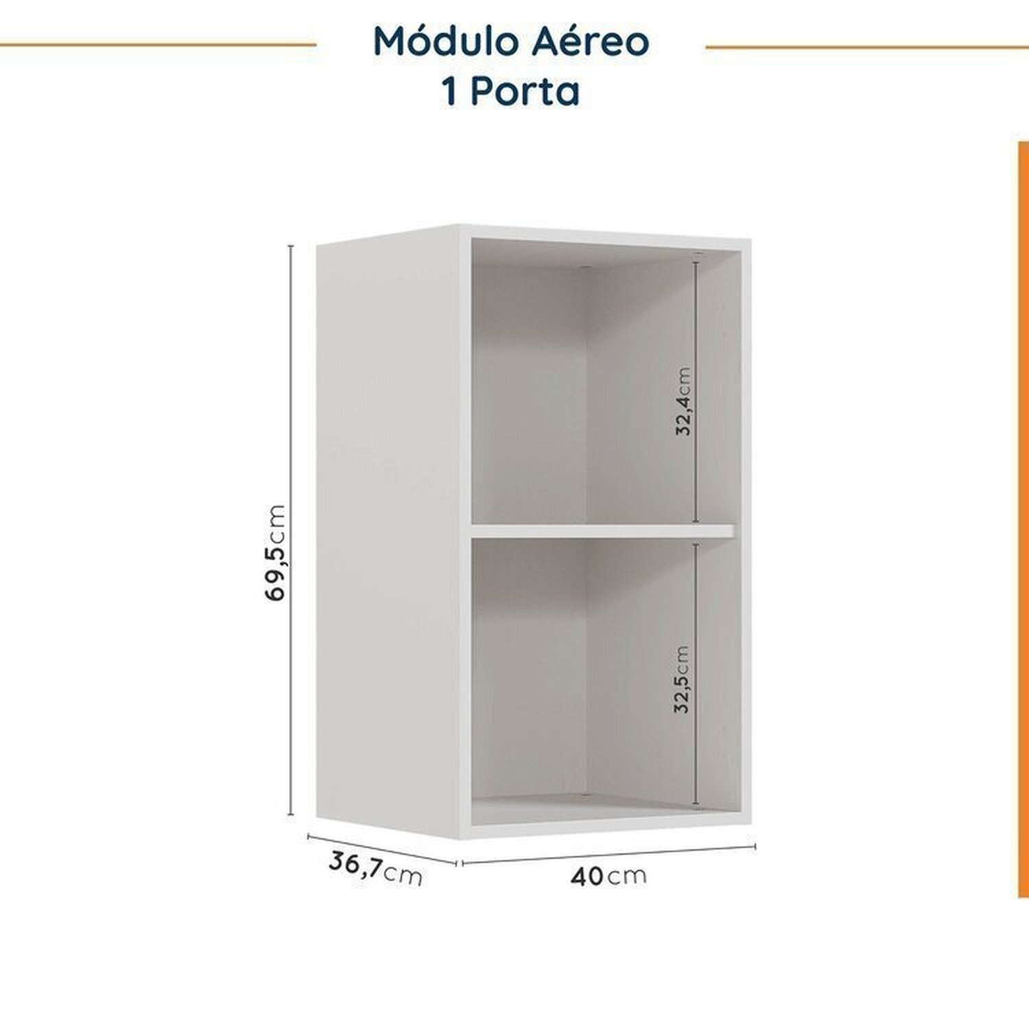 Cozinha Modulada 8 Peças com Tampo com Rodapé 4 Aéreos e 4 Balcões Ipanema CabeCasa MadeiraMadeira - 14