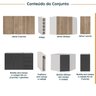 Cozinha Modulada 8 Peças sem Tampo sem Rodapé 4 Aéreos e 4 Balcões Ipanema CabeCasa MadeiraOriginals - 3