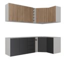 Ver mais imagens de Cozinha Modulada 8 Peças sem Tampo sem Rodapé 4 Aéreos e 4 Balcões Ipanema CabeCasa MadeiraOriginals