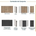 Ver imagem 3 de Cozinha Modulada 8 Peças sem Tampo sem Rodapé 4 Aéreos e 4 Balcões Ipanema CabeCasa MadeiraOriginals Cinza/Grafite Trama/Acácia