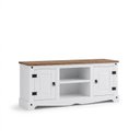 Ver imagem 3 de Rack 2 Portas 1 Prateleira Branco/Cera Carvalho