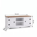 Ver imagem 2 de Rack 2 Portas 1 Prateleira Branco/Cera Carvalho