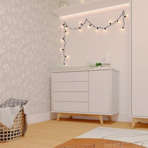 Cômoda Infantil 1 Porta 4 Gavetas Zen