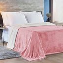 Ver imagem 1 de Cobertor Magnific Casal Queen Sherpa com Manta Microfibra Toque Lã Carneiro 01 Peça Rosa 100% Poli