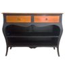 Aparador Buffet Sala em Madeira Estilo Provençal Preto 2 Gavetas Cantinho do Café - 83x109x34cm - 1