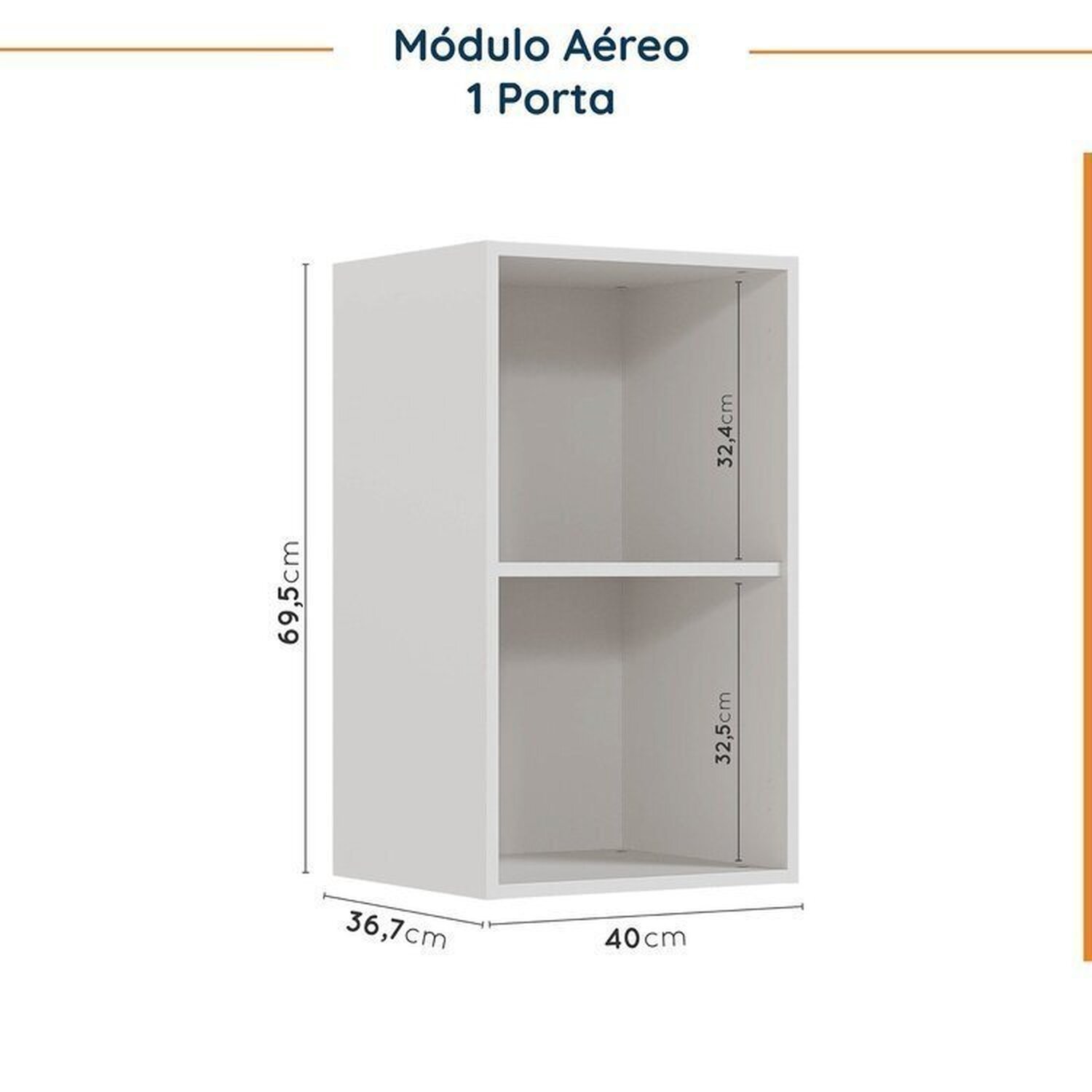 Cozinha Modulada 8 Peças com Tampo com Rodapé 4 Aéreos e 4 Balcões Ipanema CabeCasa MadeiraMadeira - 14