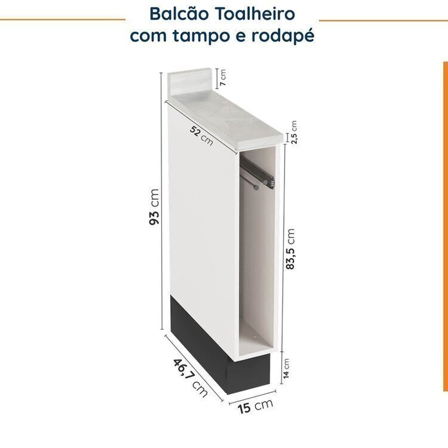 Cozinha Modulada 8 Peças com Tampo com Rodapé 4 Aéreos e 4 Balcões Ipanema CabeCasa MadeiraMadeira - 17