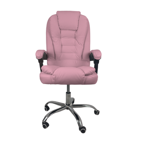 Cadeira de Escritório Presidente Soft Reclinável Ergonômica - Rosa - 1